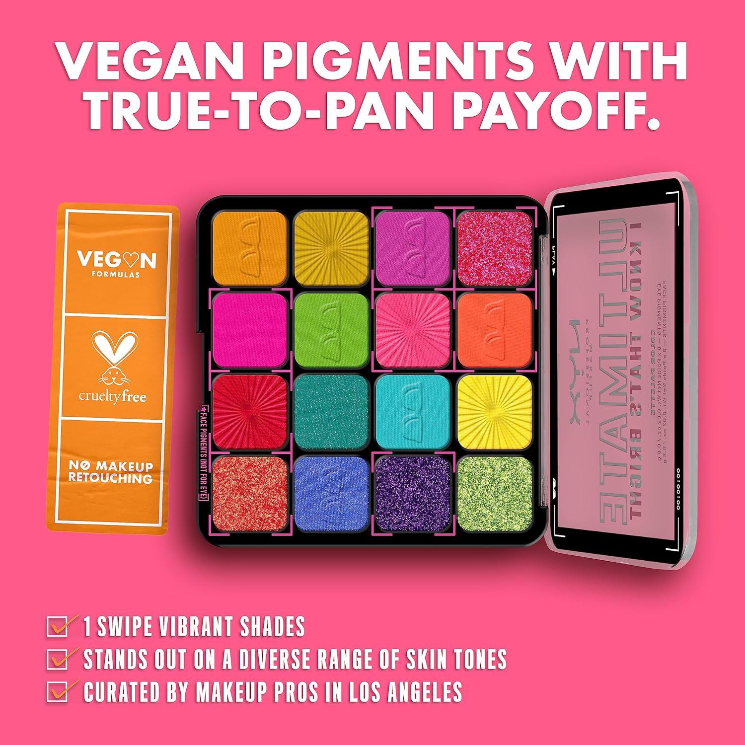 imageNYX PROFESSIONAL MAKEUP Ultimate Shadow Palette Eyeshadow Palette  Vintage Jean BabyI Know Thats Bright