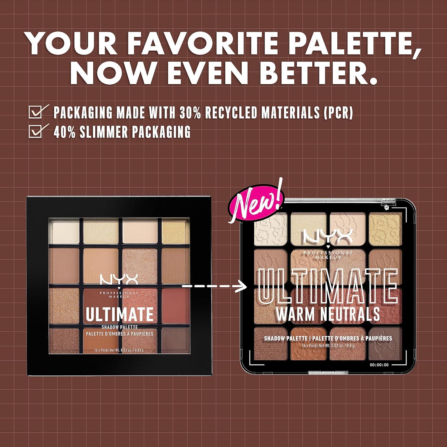 imageNYX PROFESSIONAL MAKEUP Ultimate Shadow Palette Eyeshadow Palette  Vintage Jean BabyWarm Neutrals