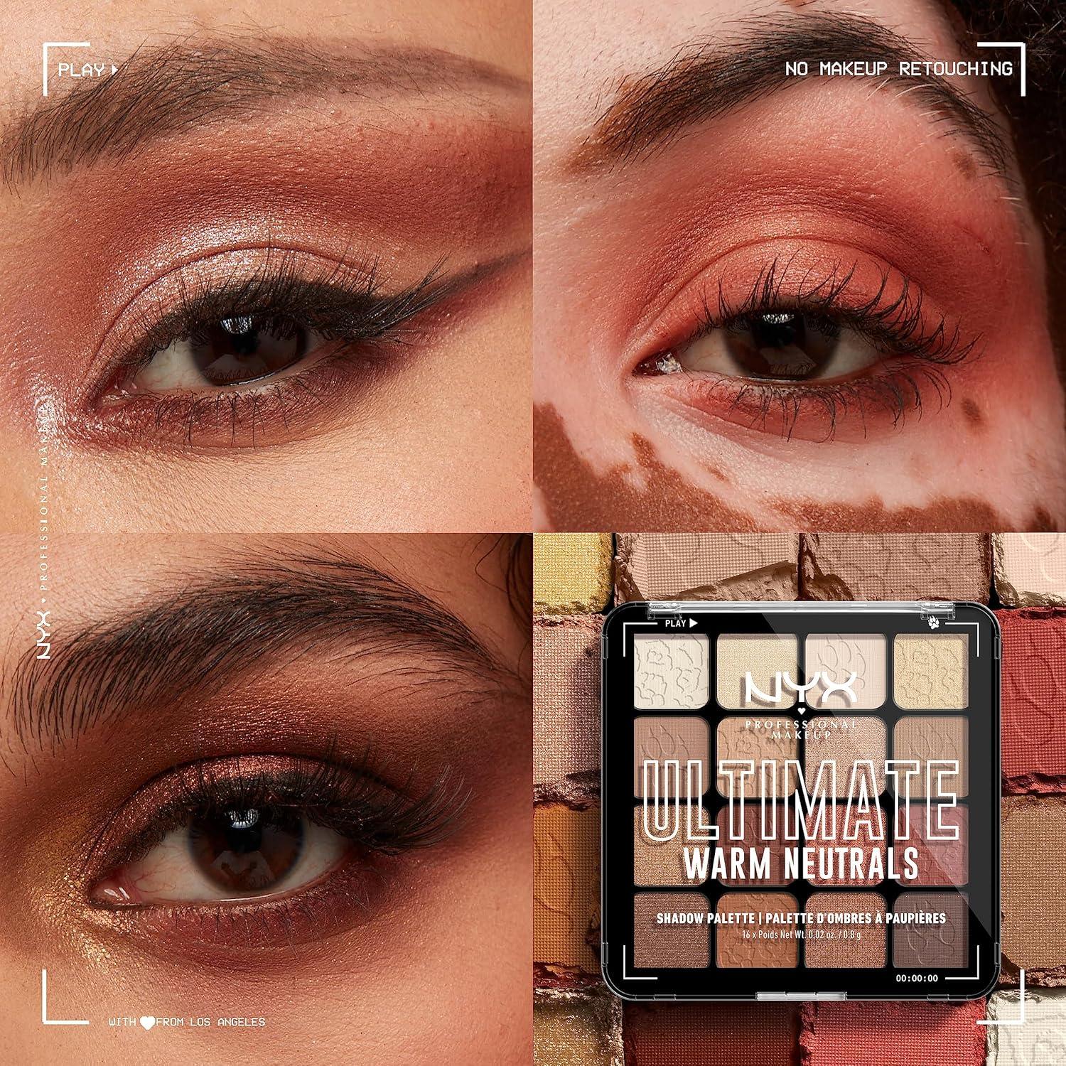 imageNYX PROFESSIONAL MAKEUP Ultimate Shadow Palette Eyeshadow Palette  Vintage Jean BabyWarm Neutrals