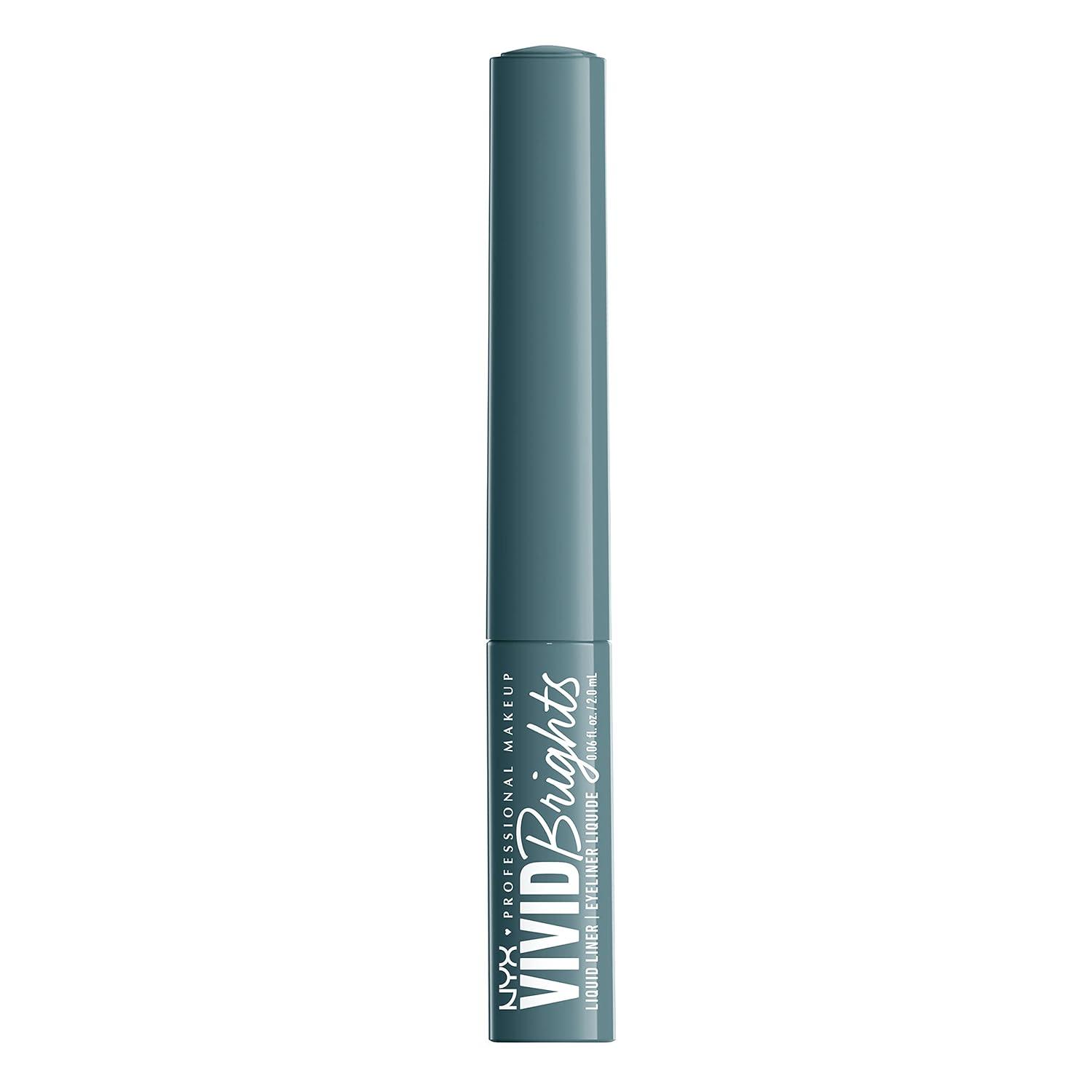 imageNYX PROFESSIONAL MAKEUP Vivid Matte Liquid Liner SmearResistant Eyeliner with Precise Tip  Black01 Cyan Simp