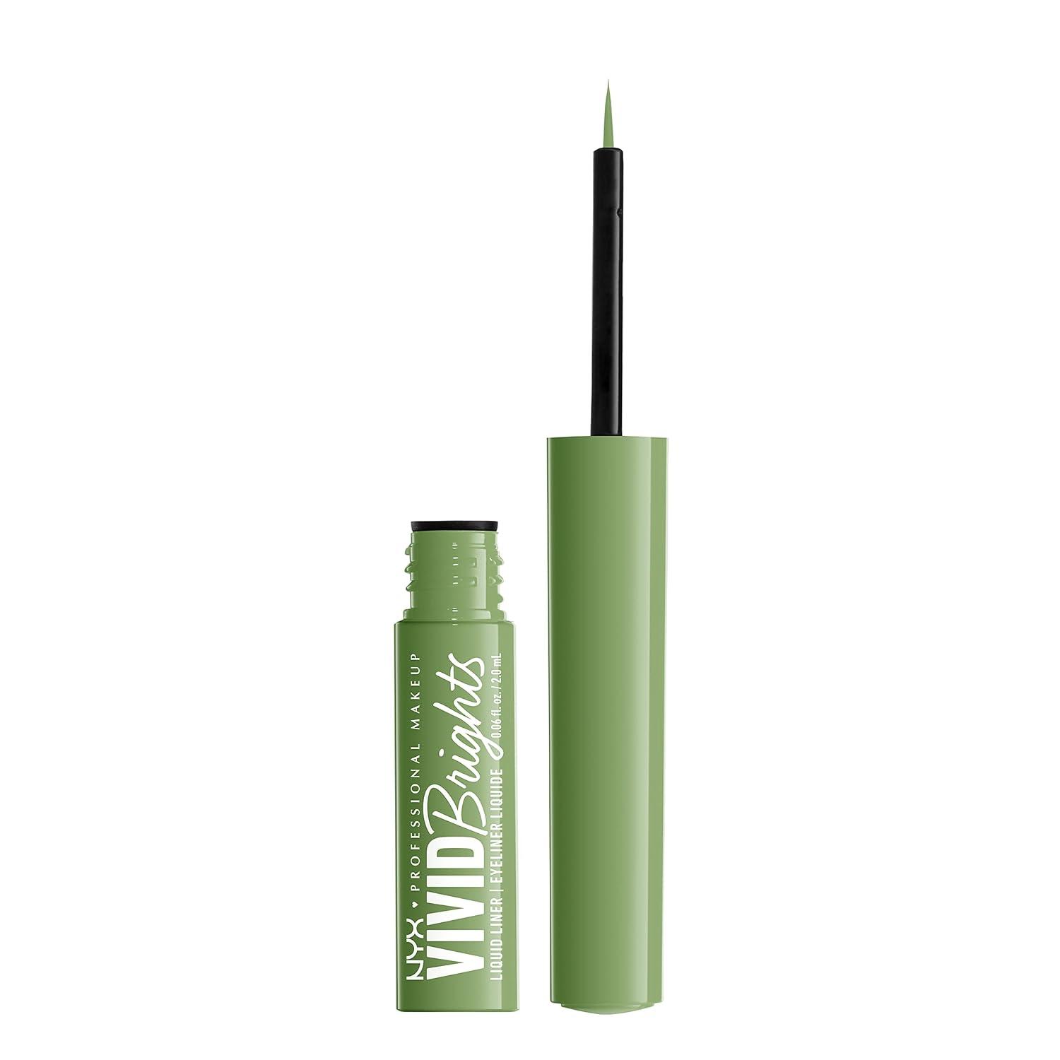 imageNYX PROFESSIONAL MAKEUP Vivid Matte Liquid Liner SmearResistant Eyeliner with Precise Tip  Black02 Ghosted Green