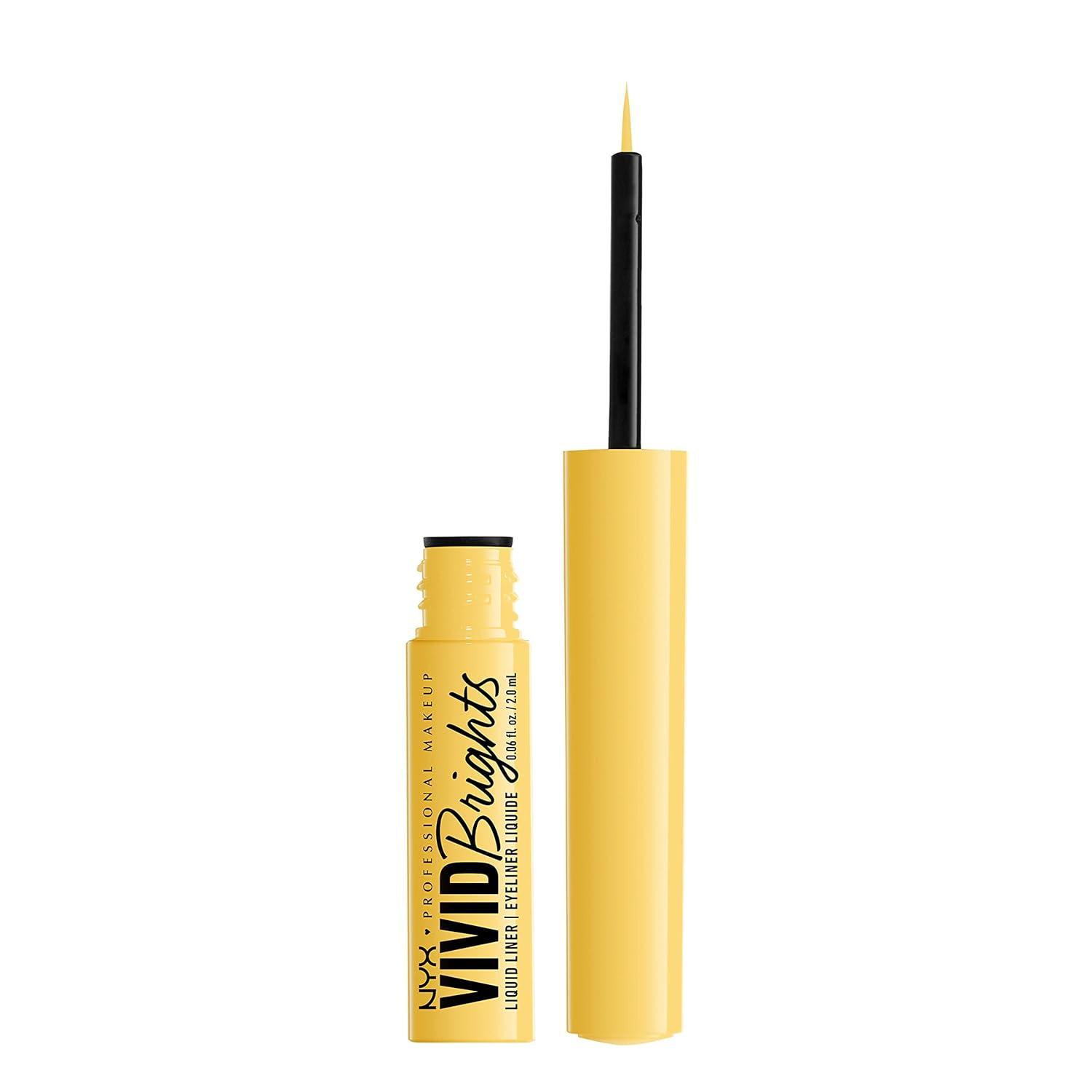 imageNYX PROFESSIONAL MAKEUP Vivid Matte Liquid Liner SmearResistant Eyeliner with Precise Tip  Black03 Had Me At Yellow