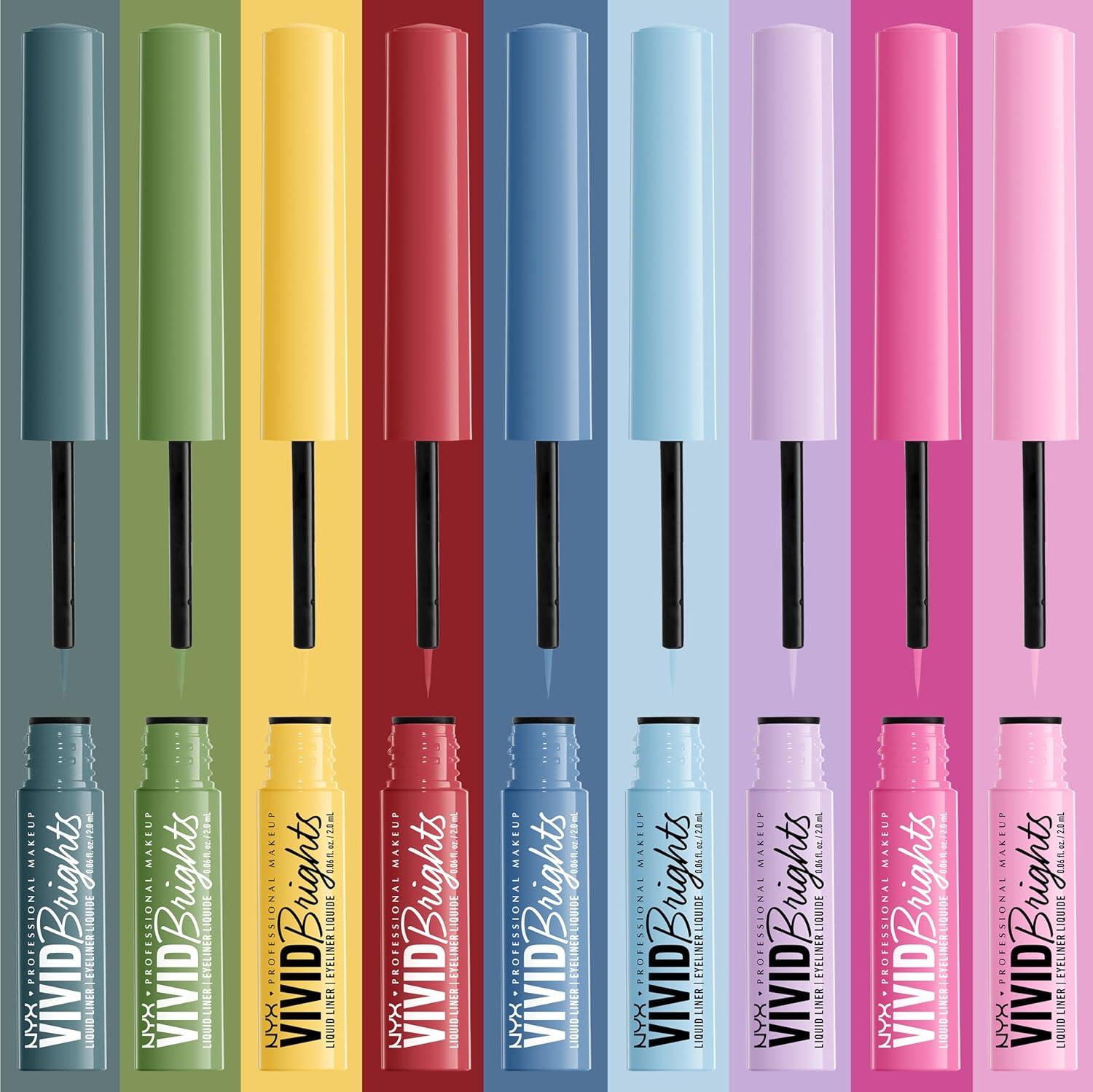 imageNYX PROFESSIONAL MAKEUP Vivid Matte Liquid Liner SmearResistant Eyeliner with Precise Tip  Black03 Had Me At Yellow