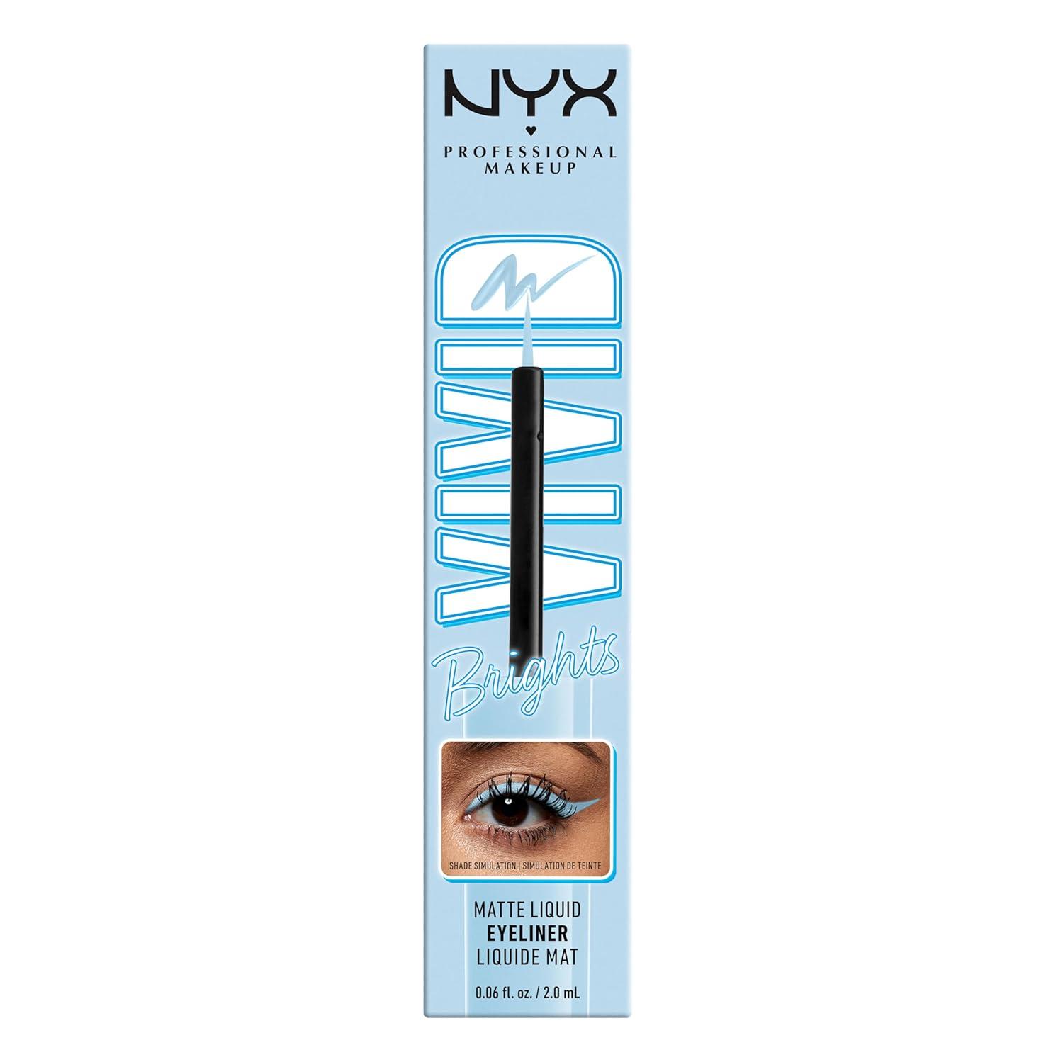 imageNYX PROFESSIONAL MAKEUP Vivid Matte Liquid Liner SmearResistant Eyeliner with Precise Tip  Black06 Blue Thang