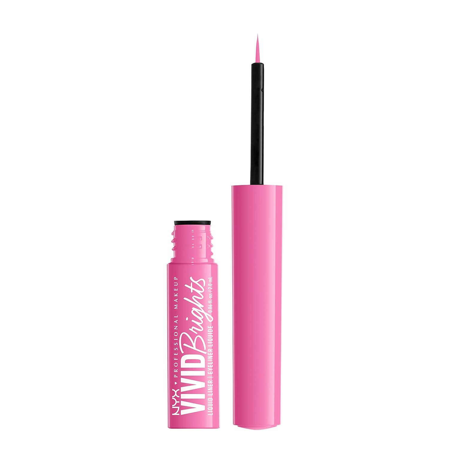 imageNYX PROFESSIONAL MAKEUP Vivid Matte Liquid Liner SmearResistant Eyeliner with Precise Tip  Black08 Dont Pink Twice
