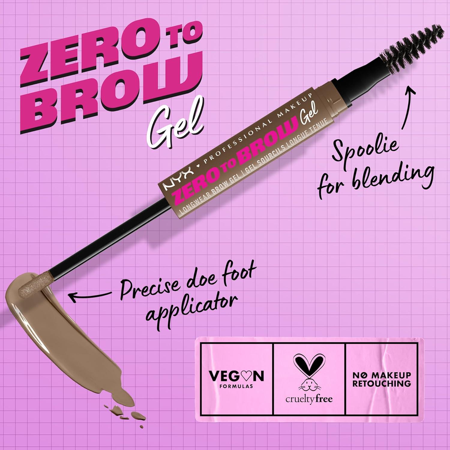 imageNYX PROFESSIONAL MAKEUP Zero to Brow Longwear Eyebrow Gel EspressoAsh Blonde