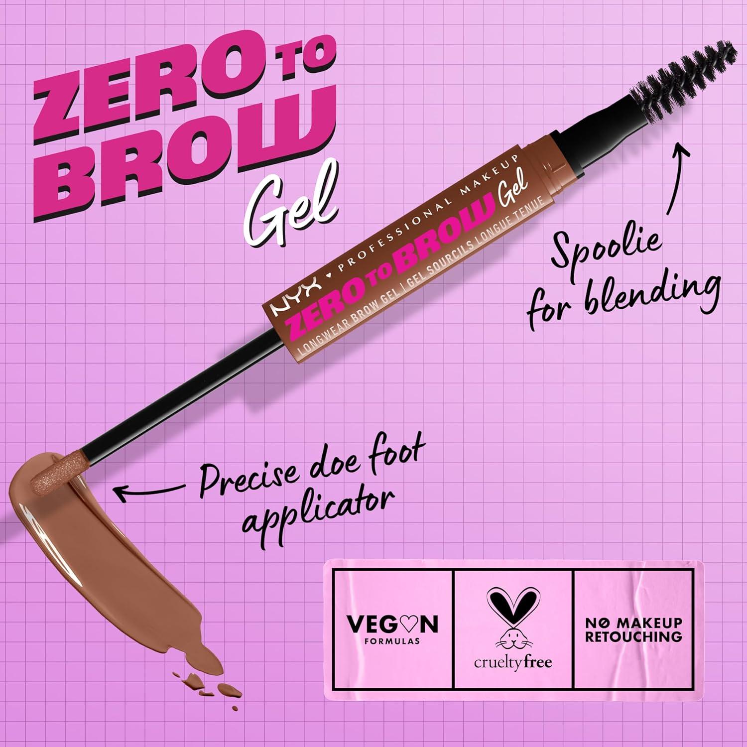 imageNYX PROFESSIONAL MAKEUP Zero to Brow Longwear Eyebrow Gel EspressoAuburn
