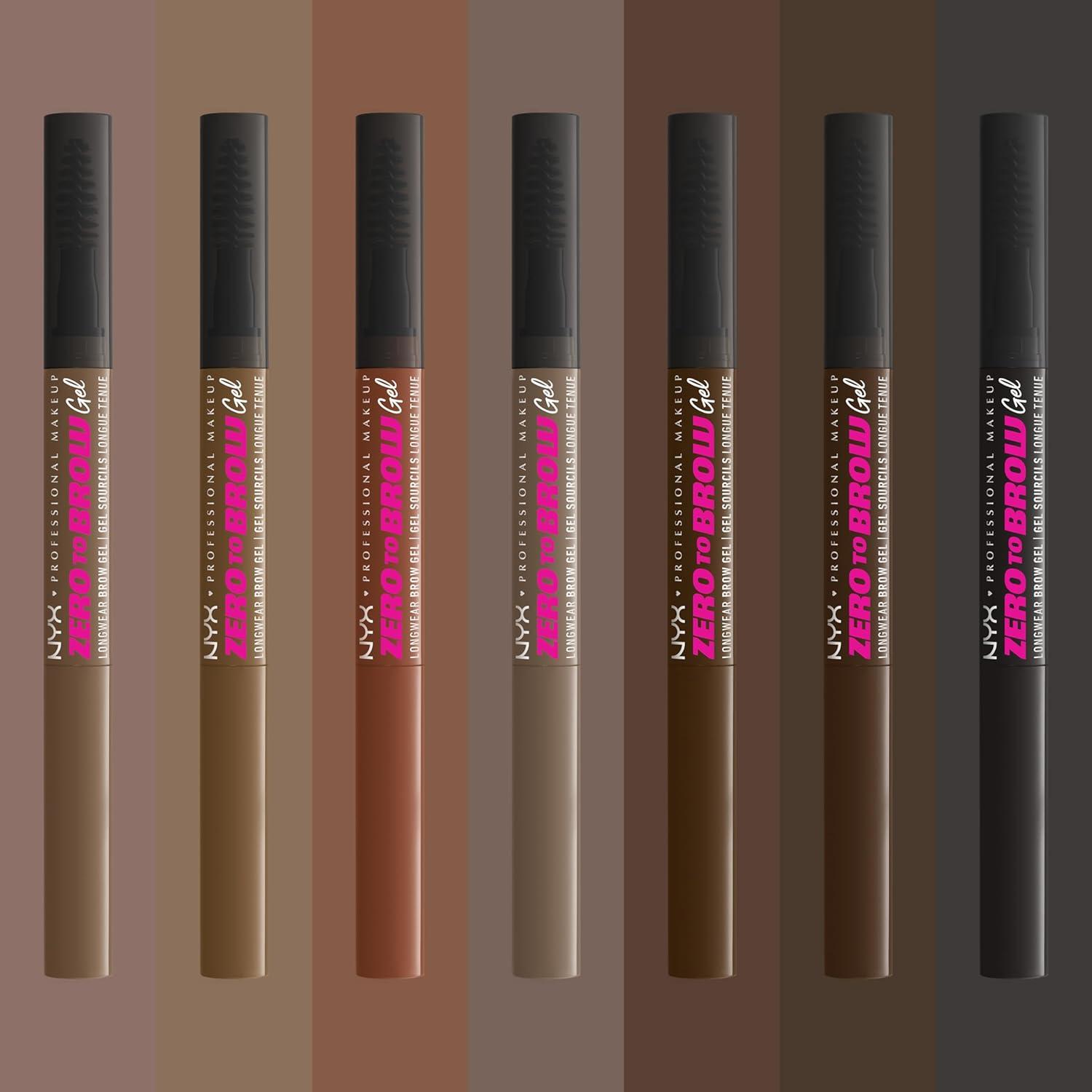 imageNYX PROFESSIONAL MAKEUP Zero to Brow Longwear Eyebrow Gel EspressoBlack