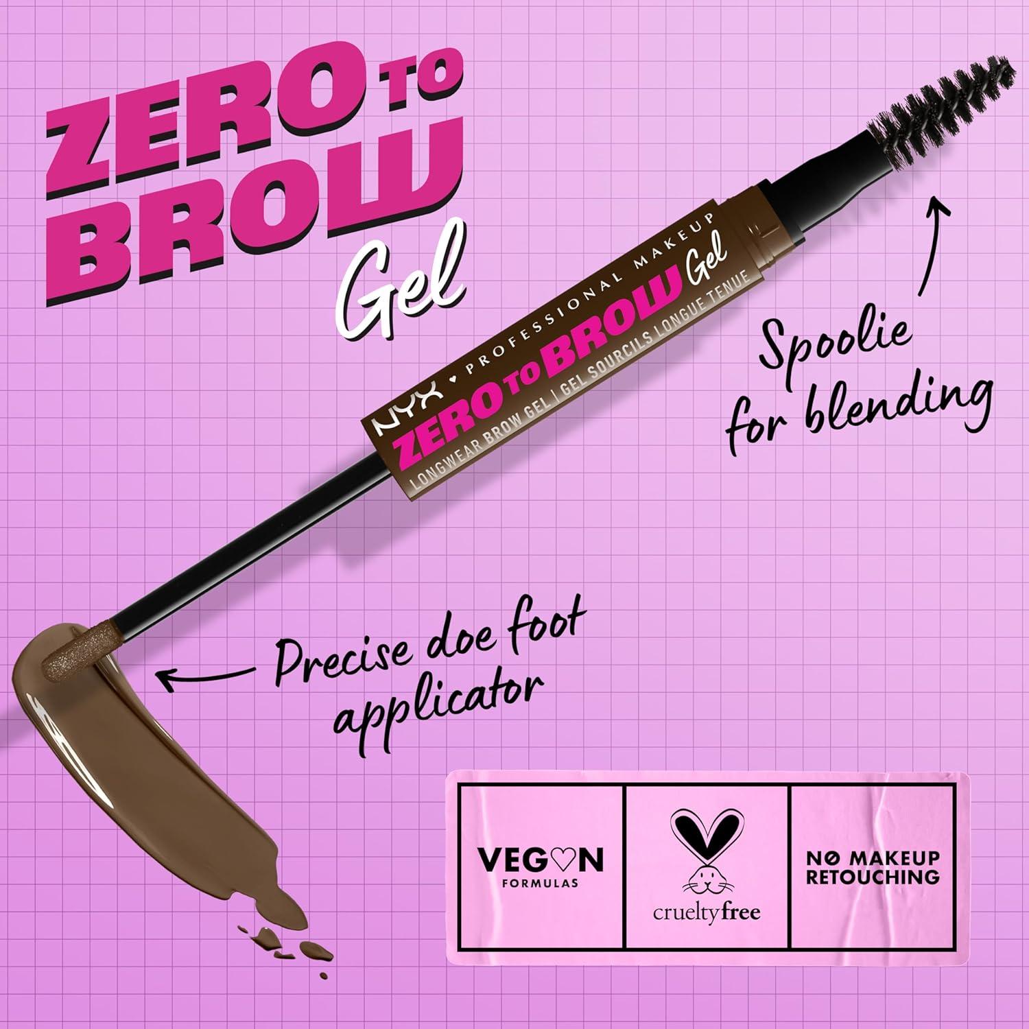 imageNYX PROFESSIONAL MAKEUP Zero to Brow Longwear Eyebrow Gel EspressoChocolate