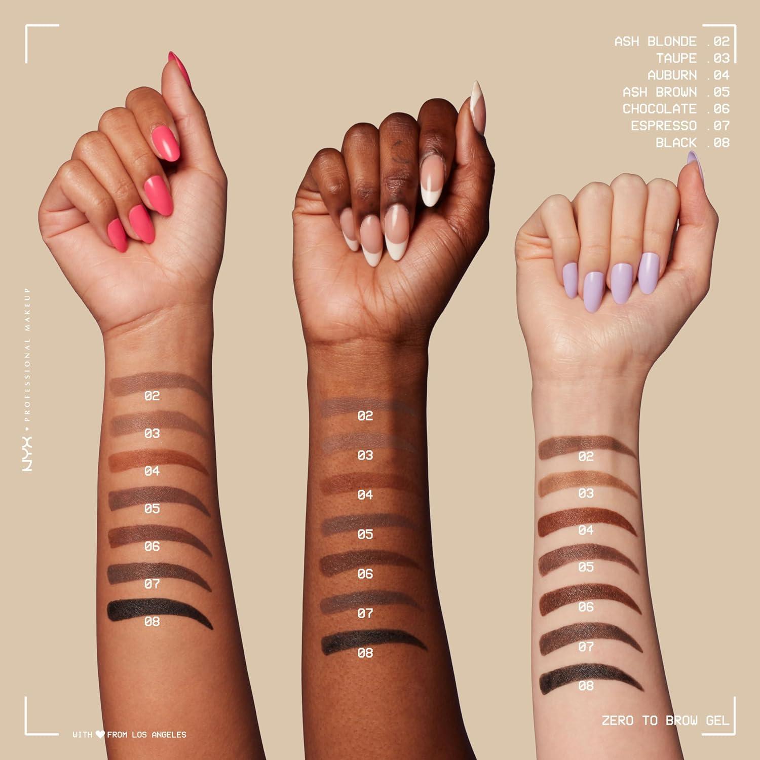imageNYX PROFESSIONAL MAKEUP Zero to Brow Longwear Eyebrow Gel EspressoChocolate