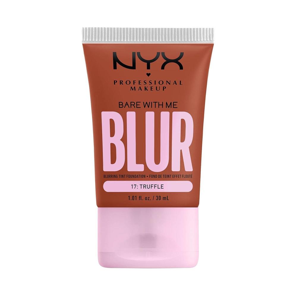 imageNYX PROFESSIONAL MAKEUP Bare With Me Blur Skin Tint Foundation Make Up with Matcha Glycerin ampamp Niacinamide  Golden17 Truffle
