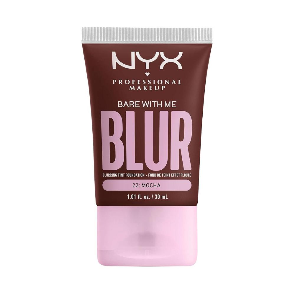 imageNYX PROFESSIONAL MAKEUP Bare With Me Blur Skin Tint Foundation Make Up with Matcha Glycerin ampamp Niacinamide  Golden22 Mocha