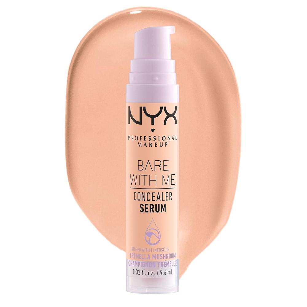 imageNYX PROFESSIONAL MAKEUP Bare With Me Concealer Serum Concealer Makeup For Up To 24Hr Hydration  Beige025 Medium Vanilla