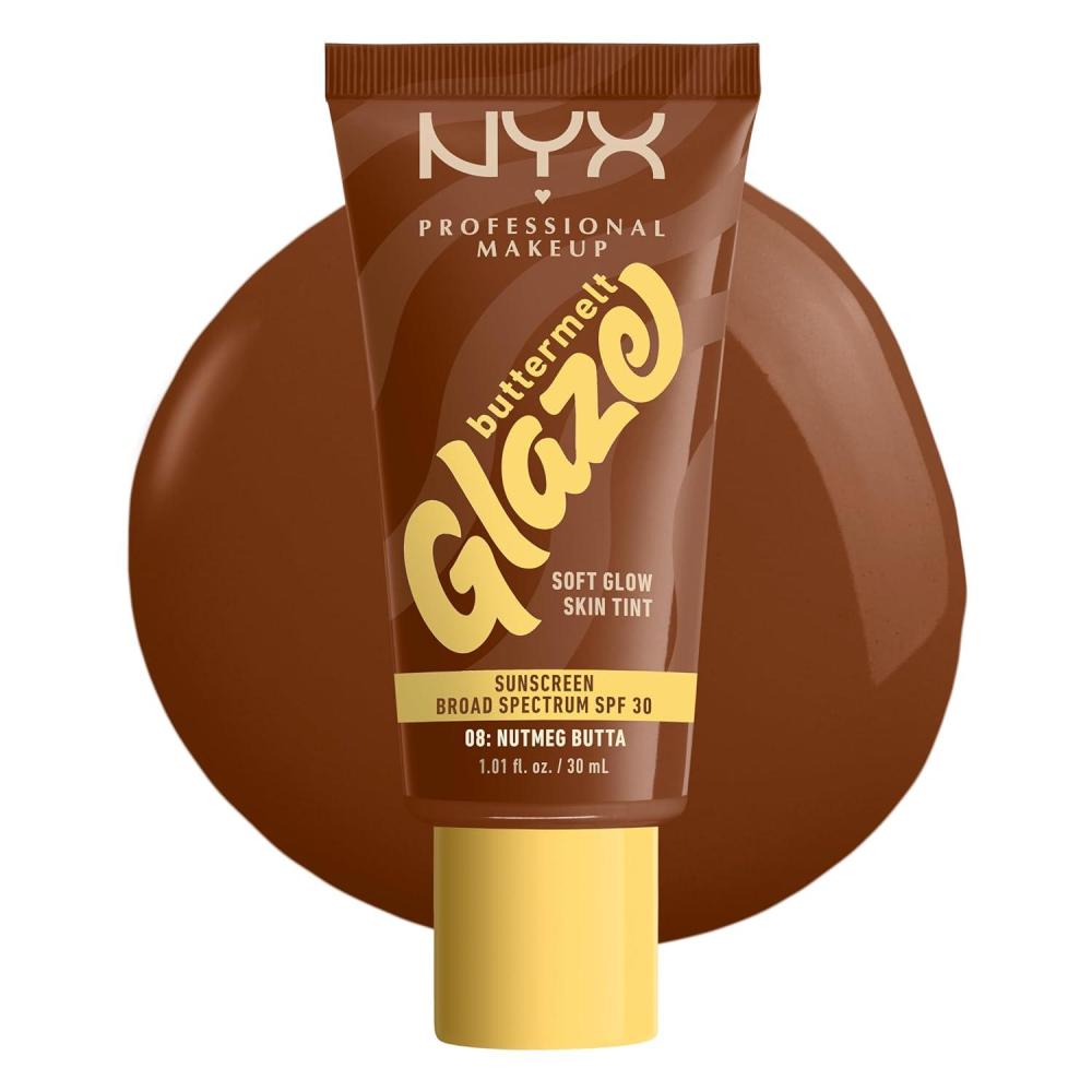 imageNYX PROFESSIONAL MAKEUP Buttermelt Glaze Soft Glow Skin Tint  SPF 30 Up To 12HR Wear 03 Cashew Butta08 Nutmeg Butta