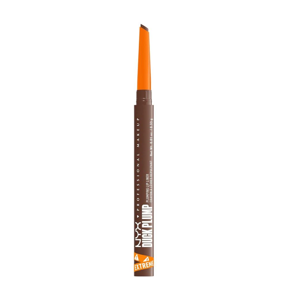 imageNYX PROFESSIONAL MAKEUP Duck Plump Plumping Lip Liner Matte Pencil With Up To 10HR Wear Subtle Touch Deep Nude Lip LinerSyringe Sienna
