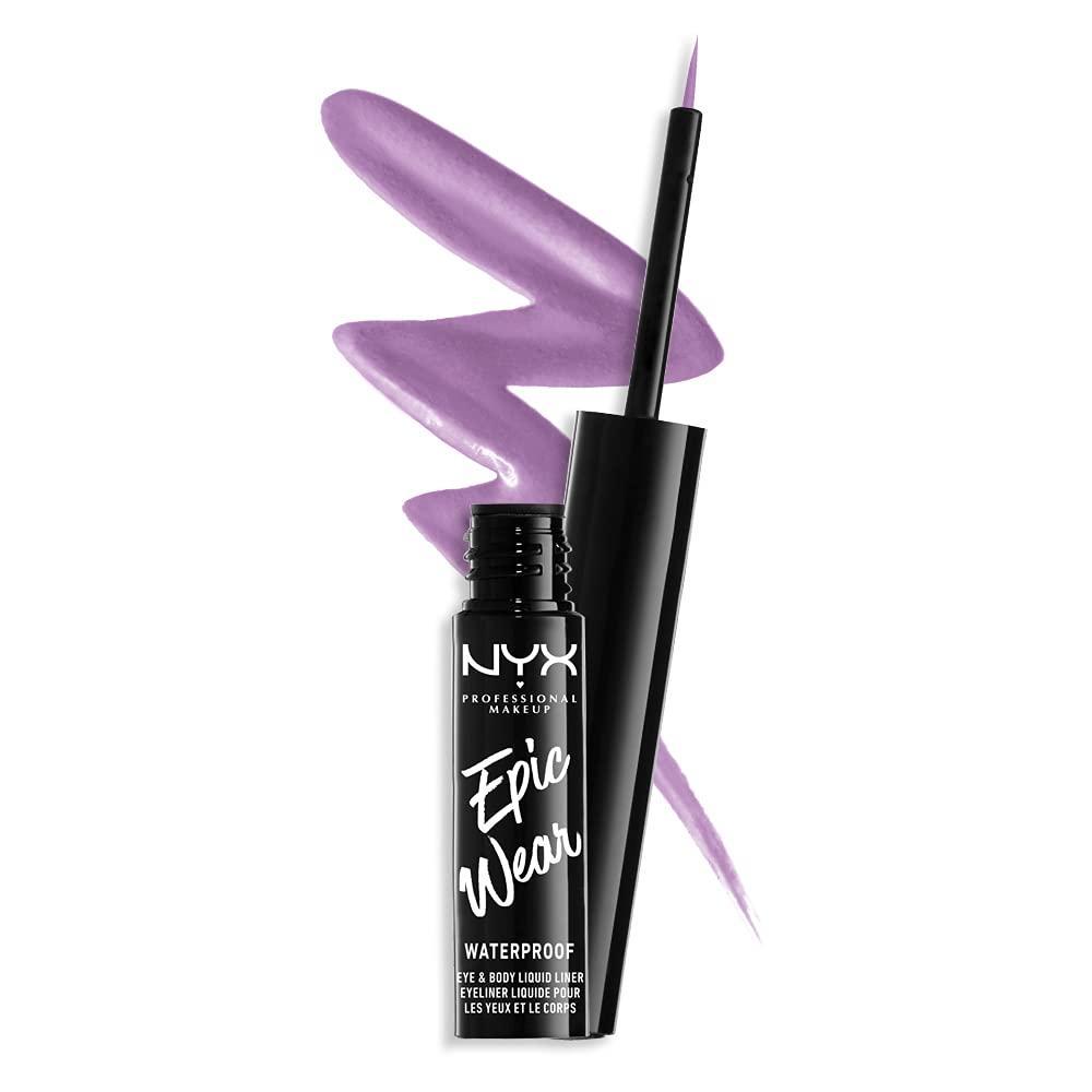 imageNYX PROFESSIONAL MAKEUP Epic Wear Metallic Liquid Liner LongLasting Waterproof Eyeliner  Black MetalLilac