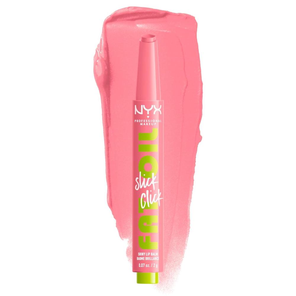 imageNYX PROFESSIONAL MAKEUP Fat Oil Slick Click Lightweight Buildable Pigmented Vegan Lip Balm  No Filter Needed02 CLOUT