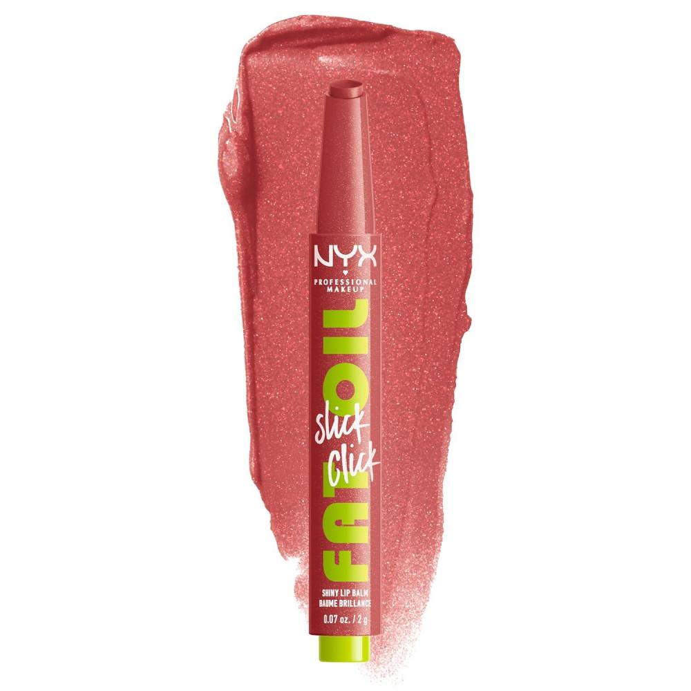 imageNYX PROFESSIONAL MAKEUP Fat Oil Slick Click Lightweight Buildable Pigmented Vegan Lip Balm  No Filter Needed03 NO FILTER NEEDED