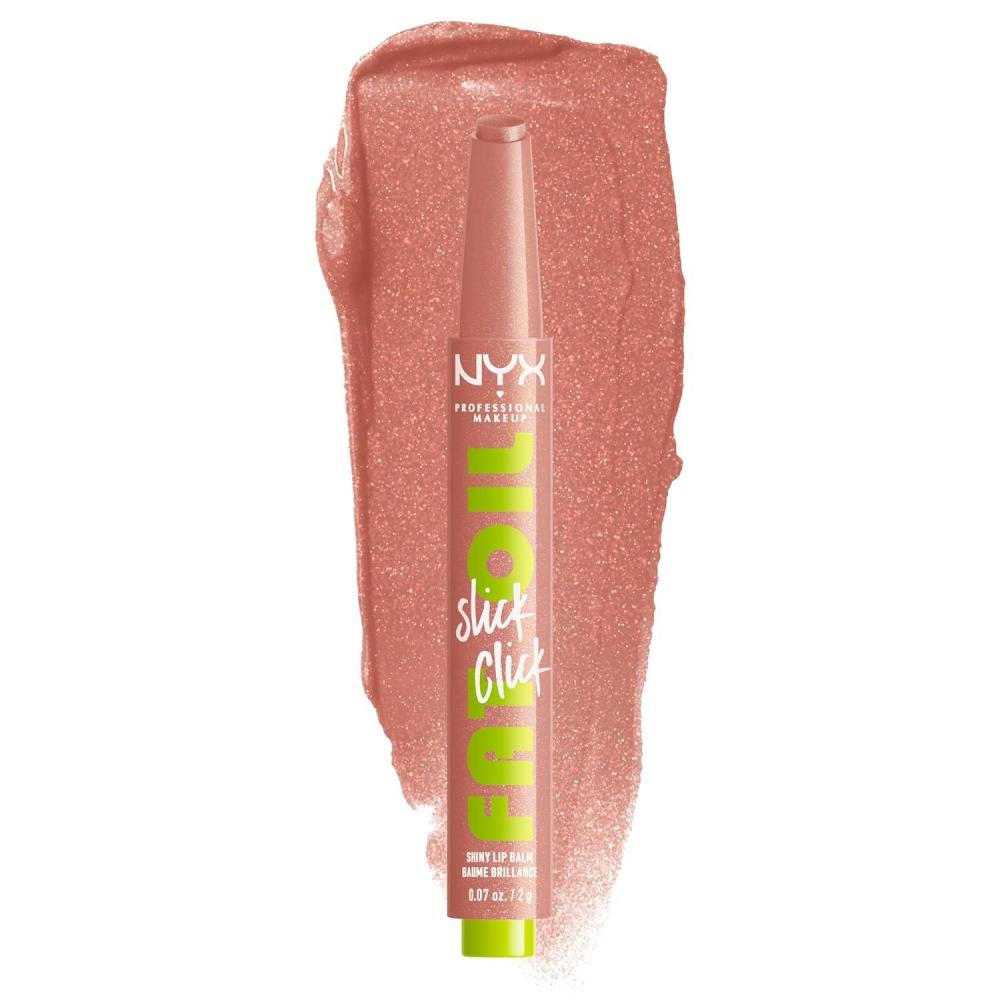 imageNYX PROFESSIONAL MAKEUP Fat Oil Slick Click Lightweight Buildable Pigmented Vegan Lip Balm  No Filter Needed14 GROUP CHAT