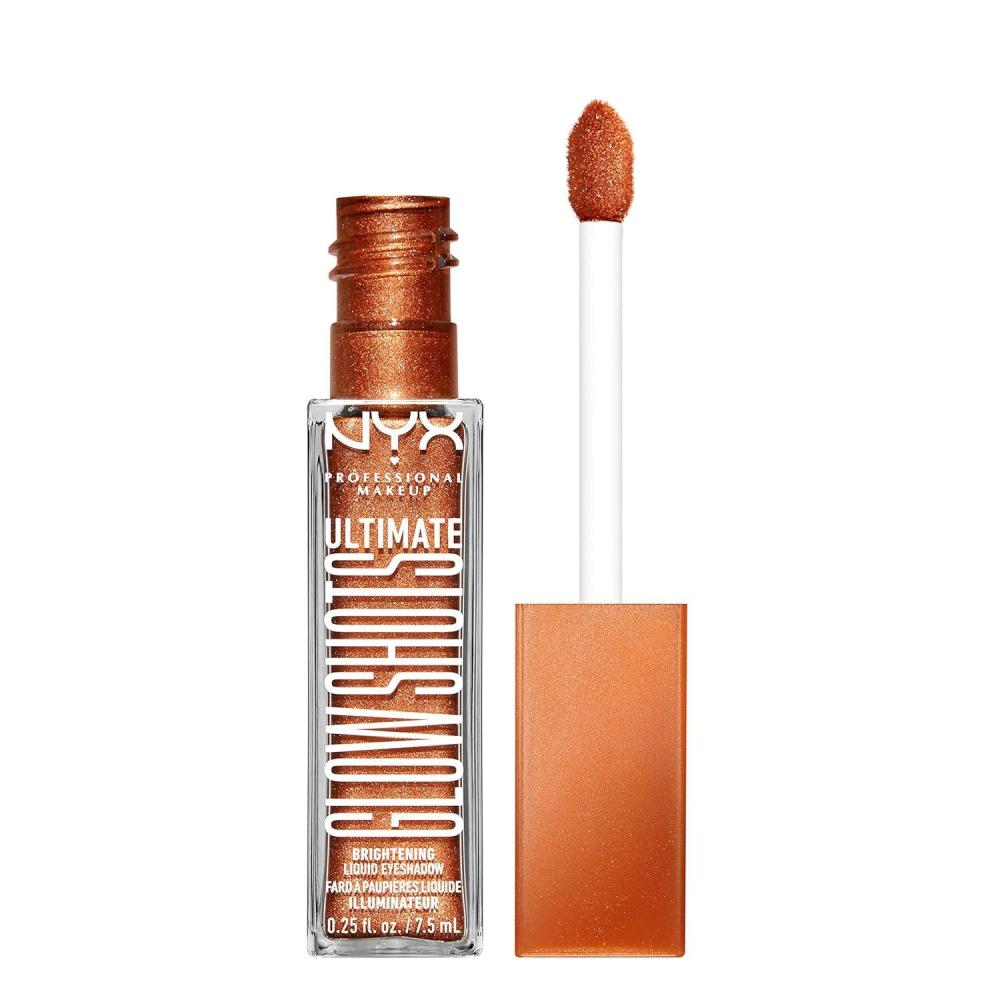 imageNYX PROFESSIONAL MAKEUP Ultimate Glow Shots Liquid Eyeshadow LongLasting Shimmer Eye Shadow with Vitamin C  Come Thru CoconutWow Cacao