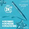 imageNYX PROFESSIONAL MAKEUP Epic Ink Glitz Liner Waterproof Metallic Liquid Eyeliner with Vegan Formula  Graphite Glitz Shimmer Graphite Black01 Tapered Twinkle