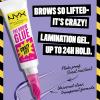 imageNYX PROFESSIONAL MAKEUP The Brow Glue Crazy Lift Brow Lamination Gel with 16HR Strong Hold ampamp BuiltIn Styling Comb  Clear Eyebrow Gel