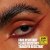 imageNYX PROFESSIONAL MAKEUP Vivid Matte Liquid Liner SmearResistant Eyeliner with Precise Tip  Black04 On Red