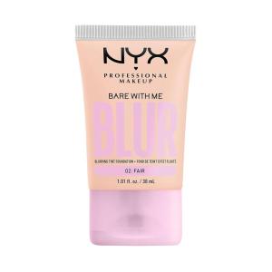 imageNYX PROFESSIONAL MAKEUP Bare With Me Blur Skin Tint Foundation Make Up with Matcha Glycerin ampamp Niacinamide  Golden02 Fair