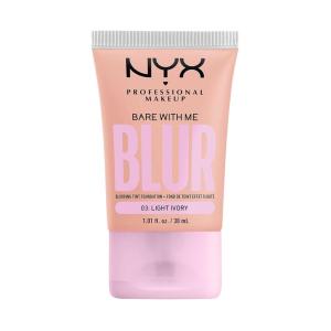 imageNYX PROFESSIONAL MAKEUP Bare With Me Blur Skin Tint Foundation Make Up with Matcha Glycerin ampamp Niacinamide  Golden03 Light Ivory