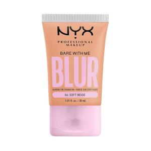 imageNYX PROFESSIONAL MAKEUP Bare With Me Blur Skin Tint Foundation Make Up with Matcha Glycerin ampamp Niacinamide  Golden06 Soft Beige