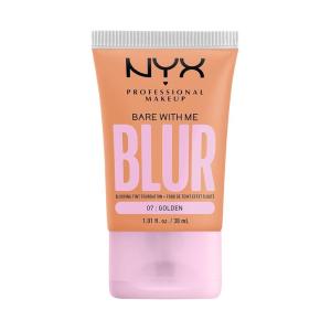 imageNYX PROFESSIONAL MAKEUP Bare With Me Blur Skin Tint Foundation Make Up with Matcha Glycerin ampamp Niacinamide  Golden07 Golden