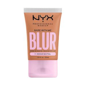 imageNYX PROFESSIONAL MAKEUP Bare With Me Blur Skin Tint Foundation Make Up with Matcha Glycerin ampamp Niacinamide  Golden11 Medium Neutral