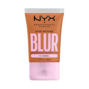 imageNYX PROFESSIONAL MAKEUP Bare With Me Blur Skin Tint Foundation Make Up with Matcha Glycerin ampamp Niacinamide  Golden13 Caramel