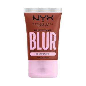 imageNYX PROFESSIONAL MAKEUP Bare With Me Blur Skin Tint Foundation Make Up with Matcha Glycerin ampamp Niacinamide  Golden20 Deep Bronze