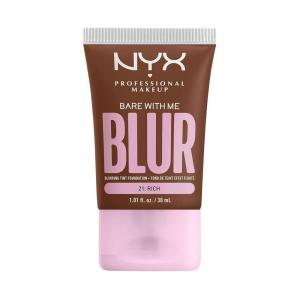 imageNYX PROFESSIONAL MAKEUP Bare With Me Blur Skin Tint Foundation Make Up with Matcha Glycerin ampamp Niacinamide  Golden21 Rich