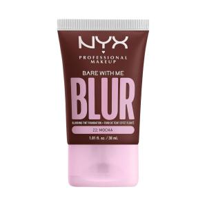 imageNYX PROFESSIONAL MAKEUP Bare With Me Blur Skin Tint Foundation Make Up with Matcha Glycerin ampamp Niacinamide  Golden22 Mocha
