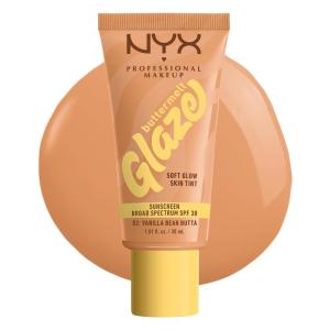imageNYX PROFESSIONAL MAKEUP Buttermelt Glaze Soft Glow Skin Tint  SPF 30 Up To 12HR Wear 03 Cashew Butta02 Vanilla Bean Butta
