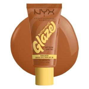 imageNYX PROFESSIONAL MAKEUP Buttermelt Glaze Soft Glow Skin Tint  SPF 30 Up To 12HR Wear 03 Cashew Butta05 Chai Butta