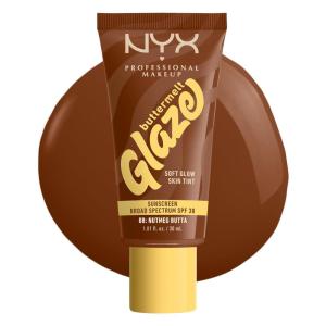 imageNYX PROFESSIONAL MAKEUP Buttermelt Glaze Soft Glow Skin Tint  SPF 30 Up To 12HR Wear 03 Cashew Butta08 Nutmeg Butta