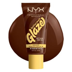 imageNYX PROFESSIONAL MAKEUP Buttermelt Glaze Soft Glow Skin Tint  SPF 30 Up To 12HR Wear 03 Cashew Butta09 Hazelnut Butta