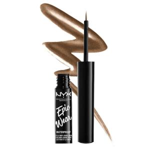 imageNYX PROFESSIONAL MAKEUP Epic Wear Metallic Liquid Liner LongLasting Waterproof Eyeliner  Black MetalBrown Metal