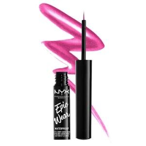 imageNYX PROFESSIONAL MAKEUP Epic Wear Metallic Liquid Liner LongLasting Waterproof Eyeliner  Black MetalFuschia Metal