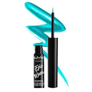 imageNYX PROFESSIONAL MAKEUP Epic Wear Metallic Liquid Liner LongLasting Waterproof Eyeliner  Black MetalTeal Metal