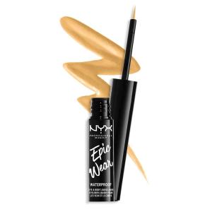 imageNYX PROFESSIONAL MAKEUP Epic Wear Metallic Liquid Liner LongLasting Waterproof Eyeliner  Black MetalYellow