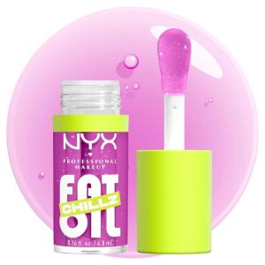 imageNYX PROFESSIONAL MAKEUP Fat Oil Chillz Moisturizing Shiny and Vegan Tinted Lip Gloss  Strawberry Slush Sheer Pinkish Purple16 Strawberry Slush