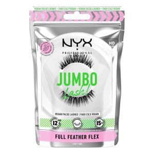 imageNYX PROFESSIONAL MAKEUP Jumbo Lash Vegan False Eyelashes Up to 12HR Wear Reusable Fake Lashes  Full Feather Flex
