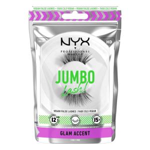 imageNYX PROFESSIONAL MAKEUP Jumbo Lash Vegan False Eyelashes Up to 12HR Wear Reusable Fake Lashes  Glam Accent