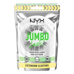 imageNYX PROFESSIONAL MAKEUP Jumbo Lash Vegan False Eyelashes Up to 12HR Wear Reusable Fake Lashes  Wispy FlutterExtension Clusters