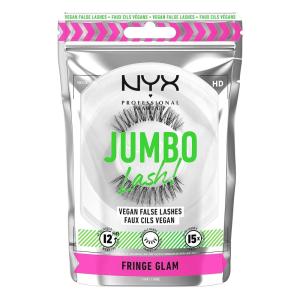 imageNYX PROFESSIONAL MAKEUP Jumbo Lash Vegan False Eyelashes Up to 12HR Wear Reusable Fake Lashes  Wispy FlutterFringe Glam