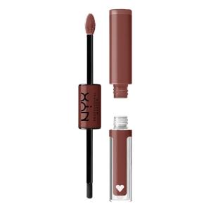 imageNYX PROFESSIONAL MAKEUP Shine Loud LongLasting Liquid Lipstick with Clear Lip Gloss  Global Citizen Medium Neutral Nude06 Boundary Pusher